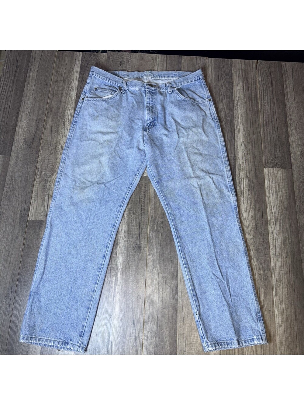 Vintage Wrangler Jeans Mens 38x29 Regular Fit Light Wash Denim Y2K